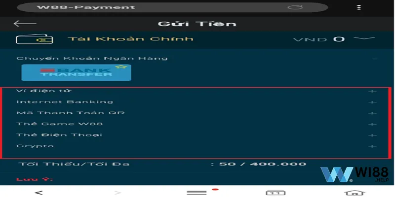 Hướng dẫn nạp tiền qua thẻ game tại nhà cái Wi88
